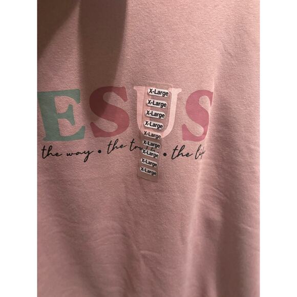 51. New “Jesus-The Way, The Truth, The Life” XL- Sweatshirt, soft mauve pink - Picture 4 of 4